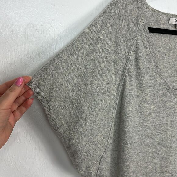 Cocoa Cashmere London V-neck Short Sleeve Pullover Sweater Size S - Picture 2 of 7
